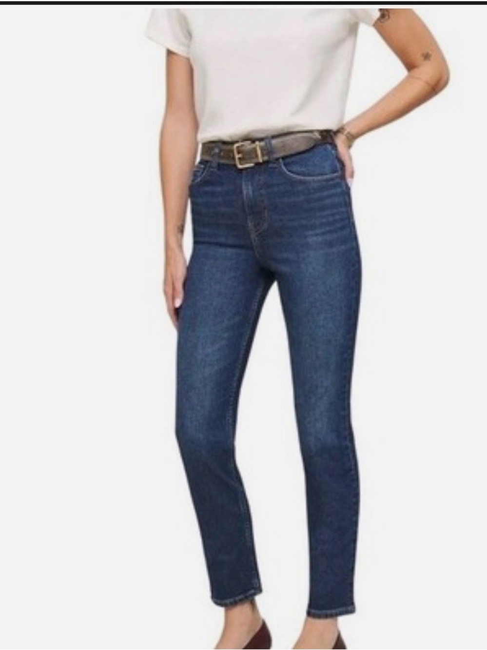 Reformation Ezra High-Rise straight super-stretch Jeans. NWT
